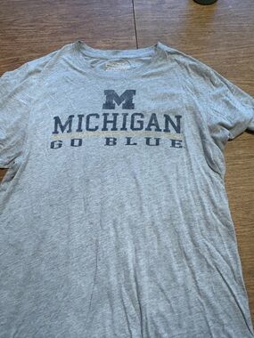University of Michigan 'Go Blue' Heather Gray Men's T-Shirt